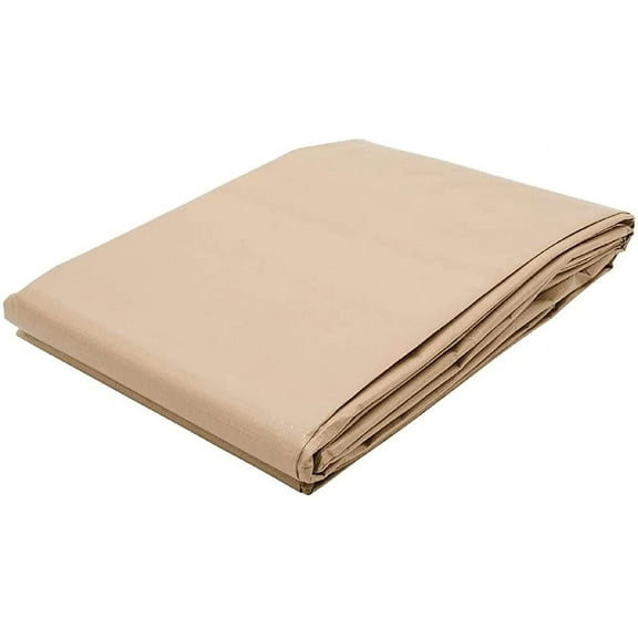 Tarps Now Waterproof Poly Tarps, (6' x 10'), 12 Mil Tarp Cover with Grommets- Tan