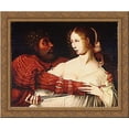 thumbnail image 1 of Tarquin and Lucretia 24x20 Gold Ornate Wood Framed Canvas Art by Jan van Hemessen, 1 of 2