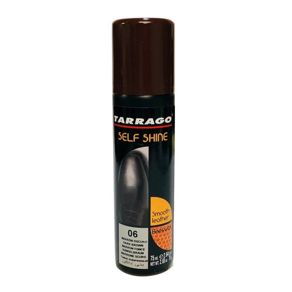 Tarrago Self Shine Liquid Shoe Polish w/Applicator, 75ml, Dark Brown #6