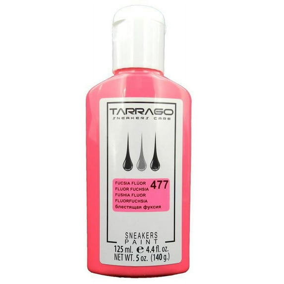 Tarrago Sneakers Paint Fluor Colors | Perfect coverage for smooth and synthetic leather and canvas | (477) Fluor Fuchsia 4.4 fl.oz - 125 ML