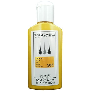 Tarrago Sneakers Paint Metallic Colors | Acrylic paint for smooth and synthetic leather and canvas | (503) Gold 4.4 Fl.Oz