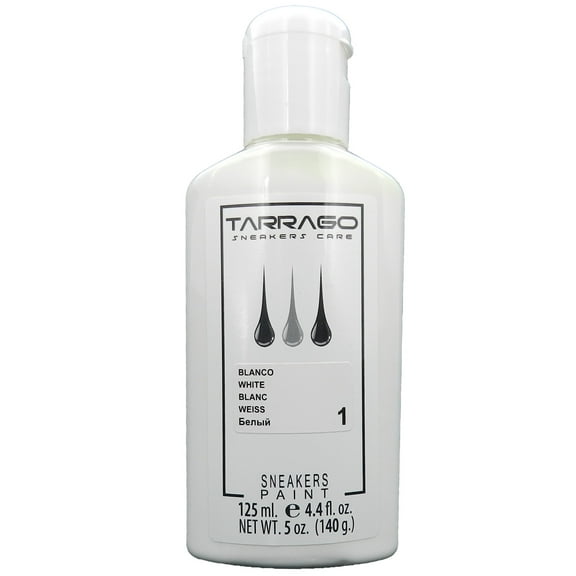 Tarrago Sneakers Paint | Perfect coverage for smooth and synthetic leather and canvas | (001) White 4.4 fl.oz - 125 ML