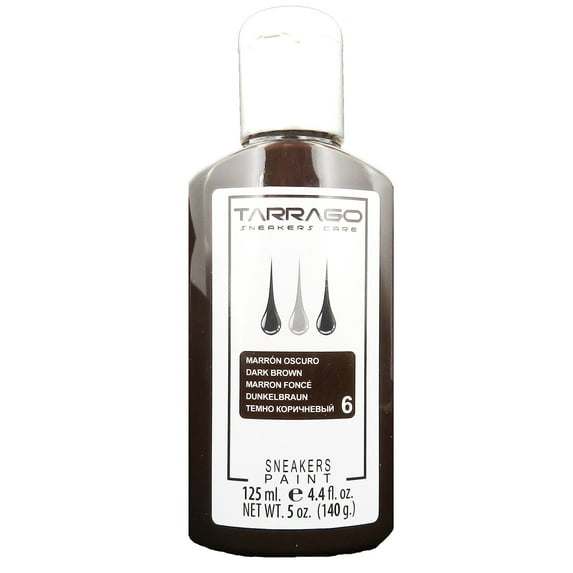 Tarrago Sneakers Paint | Perfect coverage for smooth and synthetic leather and canvas | (006) Dark Brown 4.4 fl.oz - 125 ML