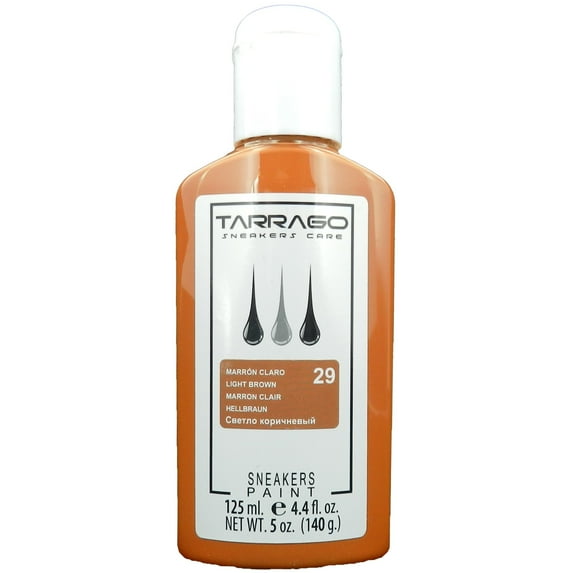 Tarrago Sneakers Paint | Perfect coverage for smooth and synthetic leather and canvas | (029) Light Brown 4.4 fl.oz - 125 ML
