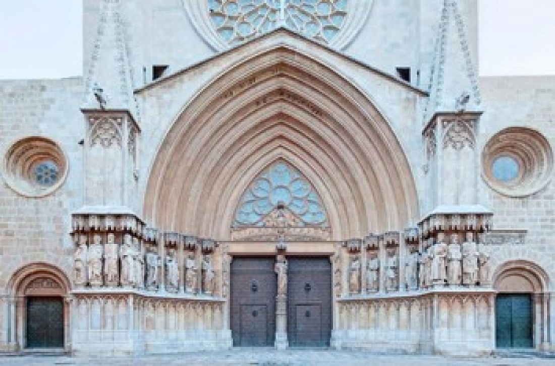 Tarragona Cathedral Catalonia Spain Canvas Art - Rob Tilley DanitaDelimont (29 x 19)