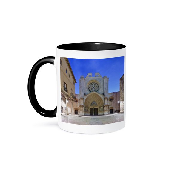 3drose, Tarragona Cathedral, Catalonia, Spain - Eu27 Rti0041 - Rob Tilley, 11oz Two-tone Black Mug