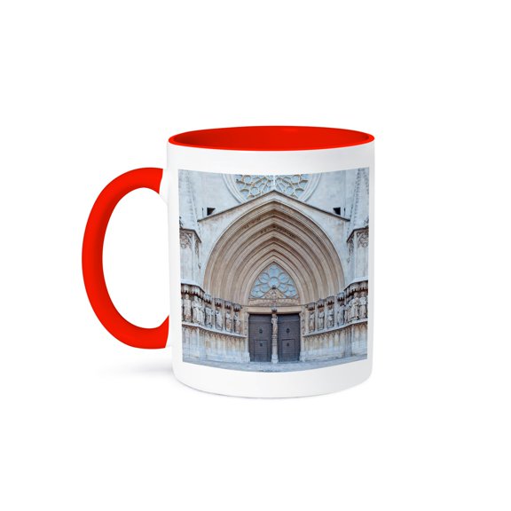 3drose, Tarragona Cathedral, Catalonia, Spain - Eu27 Rti0042 - Rob Tilley, 11oz Two-tone Red Mug
