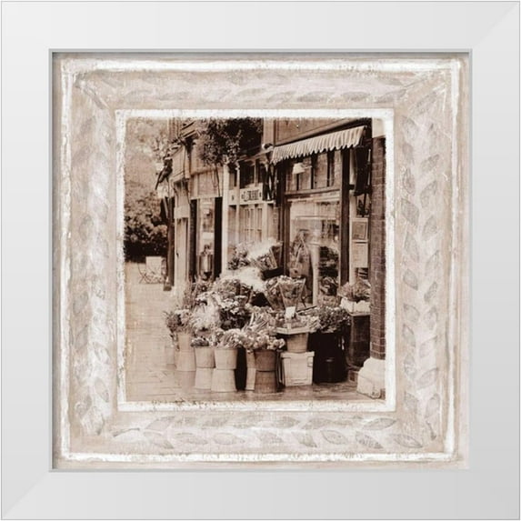 Tarras, Teo 12x12 White Modern Wood Framed Museum Art Print Titled - Flower Market