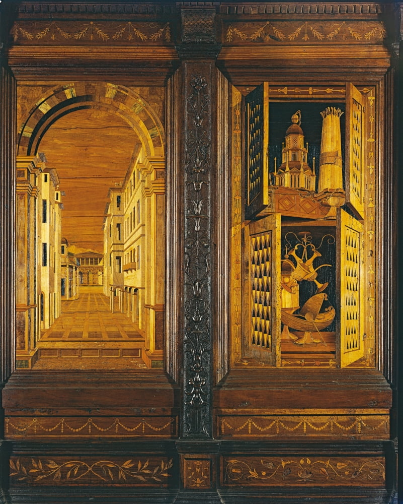 Tarsie Of The Choir Of The Abbey Of Monte Oliveto Canvas Art - (18 x 24)