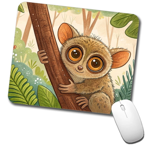 Tarsier Children's Illustration Style Mouse Pad Low Profile Gaming Mat