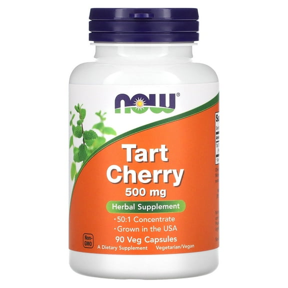 NOW Foods Supplament, Tart Cherry, 500 mg, 90 Veg Capsules,