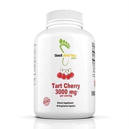 Gout and You Tart Cherry Extract 3000 mg per Serving - 90 Vegetarian Capsules