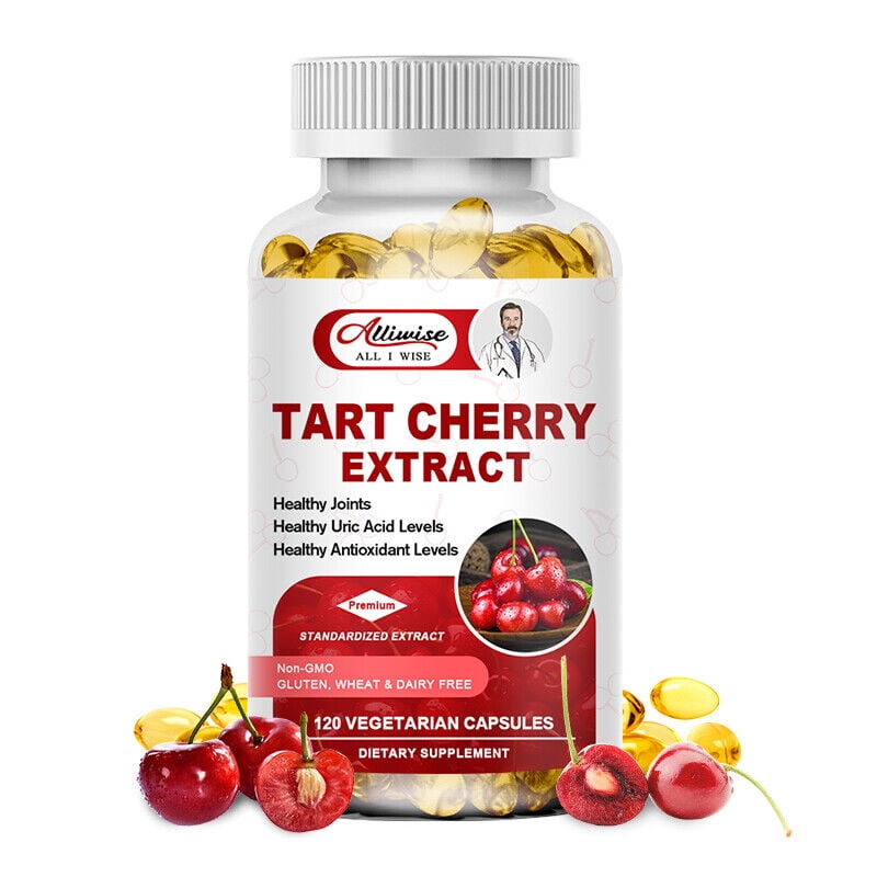 Tart Cherry Extract Capsules with Celery Seed Uric Acid Cleanse Muscle
