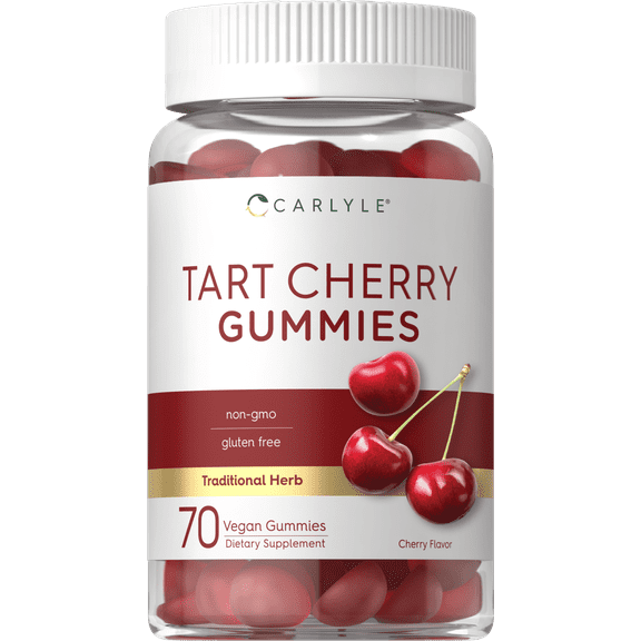 Tart Cherry Gummies | 2000mg | 70 Count | Cherry Flavor | Vegan, Non-GMO, and Gluten Free Formula | by Carlyle
