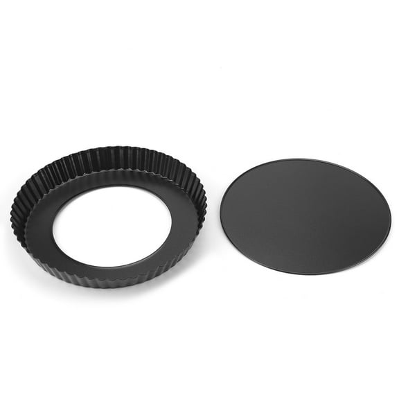 Tart Pan, 9 Inch, Heavy-Duty Steel with Non-Stick Coating, Removable Loose Bottom for Easy Baking, Oven Safe, Wear-Resistant and Tear-Resistant, Dishwasher Safe, Lace Design,