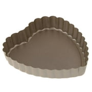Tart Pan With Removable Loose Bottom - Quiche Pie Pans, Round / Heart / Rectangle Fluted Flan Baking Tin F