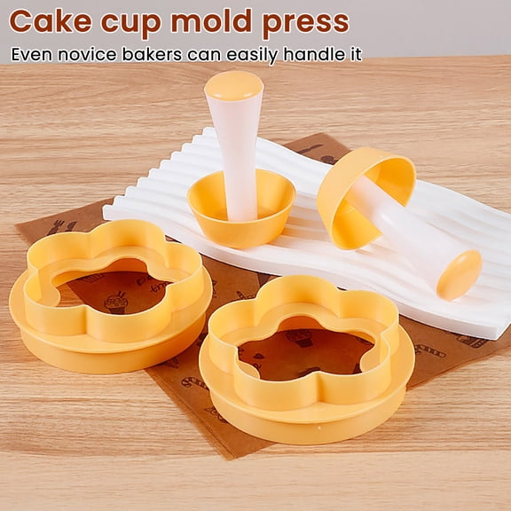 Tart Shell Mold Plastic Pastry Dough Stamper Kit Pie Crust Mold DIY Cake Tart Pan Mold for Egg Tart Shells Cheesecake Pastry Cupcake Muffin