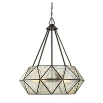 Tartan 5-Light Pendant in Oiled Burnished Bronze