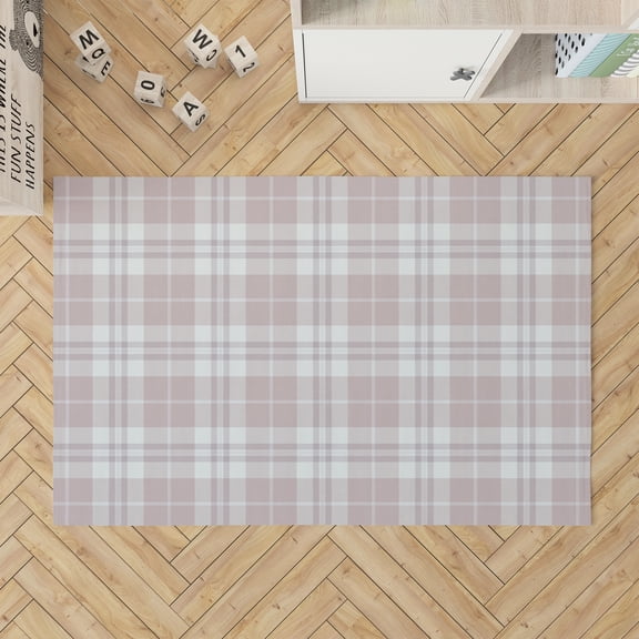 Tartan Block Pink Kids Play Mat