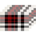 thumbnail image 1 of Tartan Checkered Placemats, Plaid Modern Abstract British Red Black Table Mat Linen Burlap Washable Double-Deck Heat Insulation for Dining Table Kitchen Table Set of 4 (12 x 18 inch), 1 of 6
