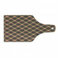 thumbnail image 1 of Tartan Cutting Board, British Traditional Design Classic Country Style Checkered Pattern, Decorative Tempered Glass Cutting and Serving Board, Wine Bottle Shape, Charcoal Grey Marigold, by Ambesonne, 1 of 1