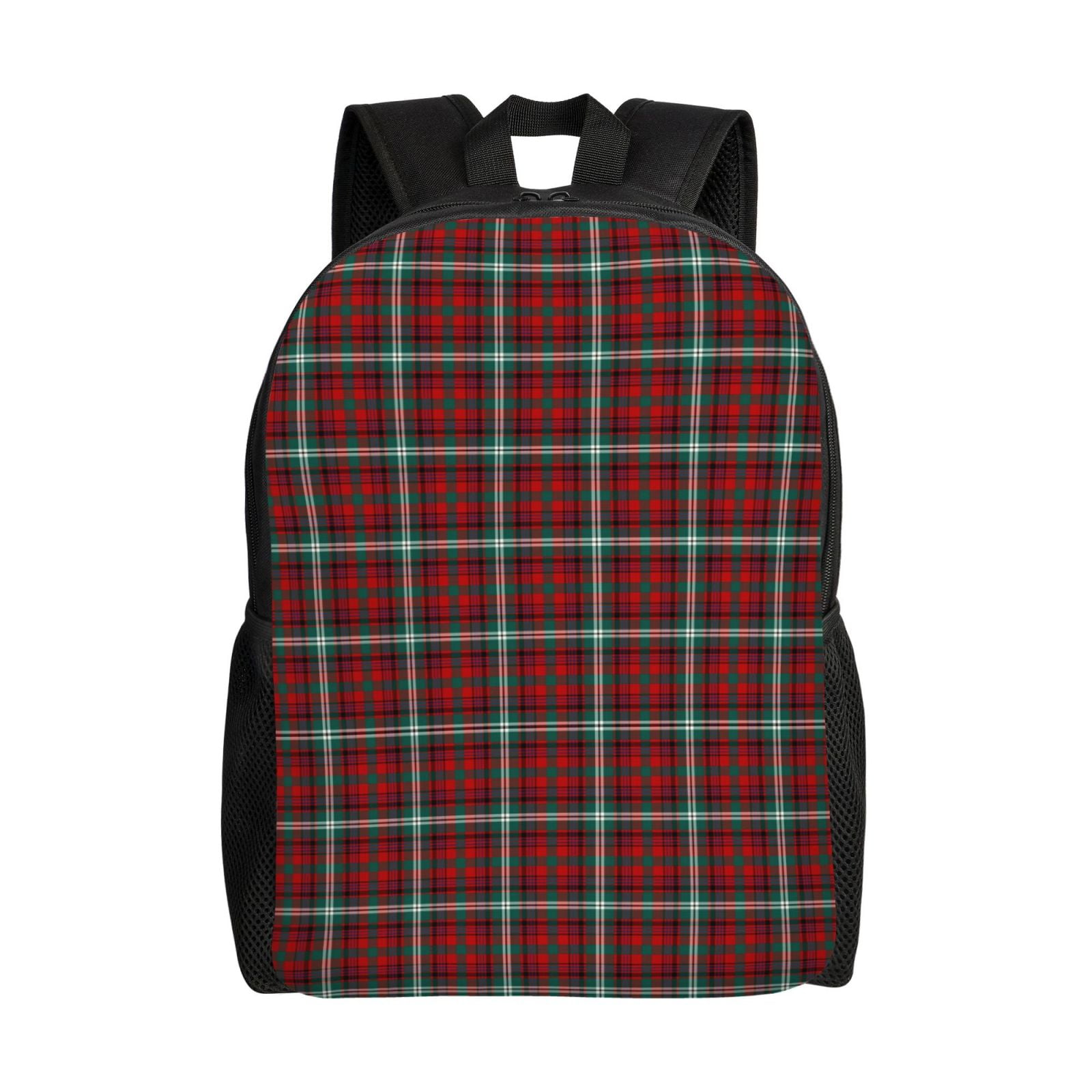 Tartan Irish Plaid Travel Backpack for Men Women 15.6 Inch Classical