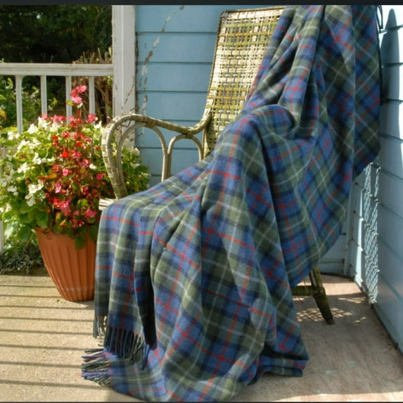 Tartan Lambswool Throw Made By Kerry Woollen Mills