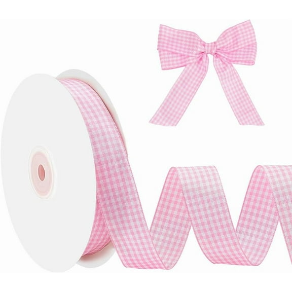 Tartan Pattern Nylon Ribbon for Garment Accessories Light Green 3/8 inch(9mm) about 50.00 Yards(45.72m)/Roll