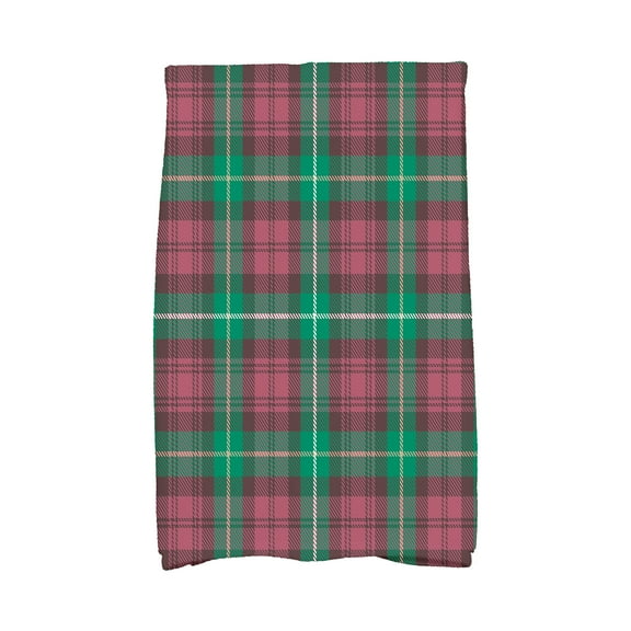 Tartan Plaid 16 x 25 Inch Red Holiday Print Kitchen Towel