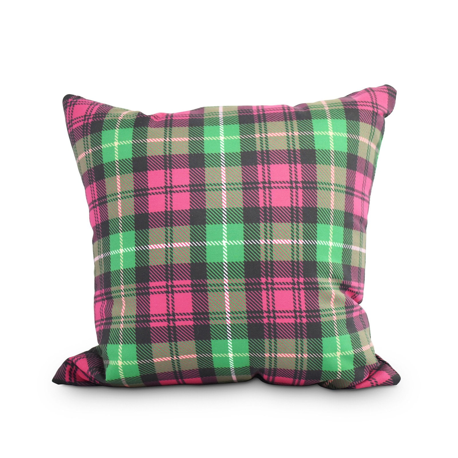 Tartan Plaid 18 Inch Red Holiday Print Decorative Throw Pillow