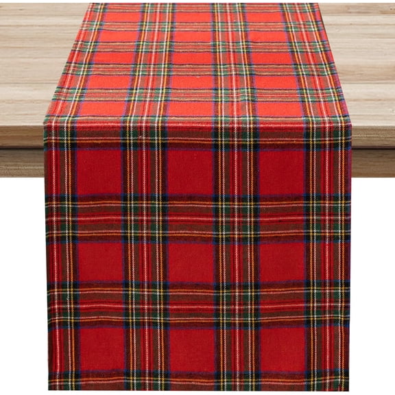 Tartan Plaid Table Runner for Home Kitchen Dinner Party Holiday Christmas Table Decorations - Scottish Christmas Table Runners 70 Inch
