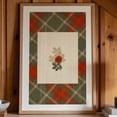 Tartan Rose Print Retro Outdoors Art Country Rose Poster Lake House ...