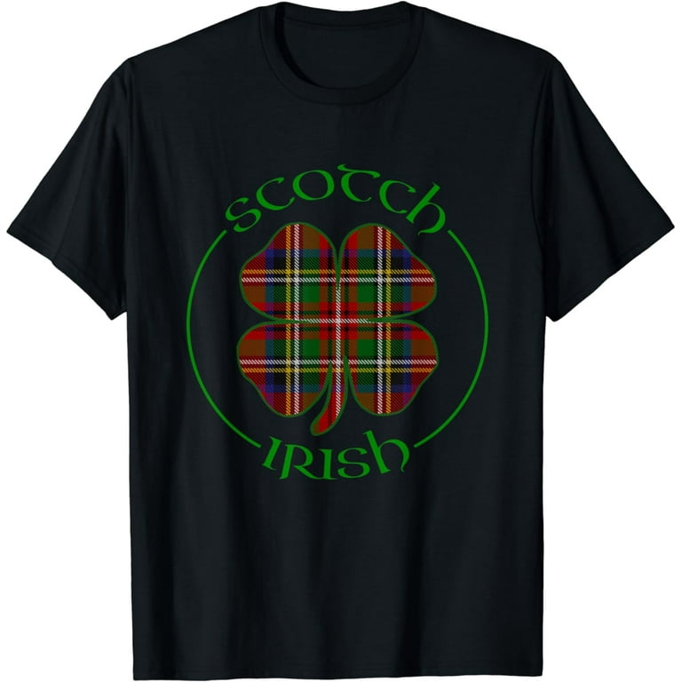 Tartan Shamrock Scotch Irish Pride T Shirt Tartan Shamrock Scotch Irish Pride T Shirt