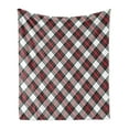 thumbnail image 1 of Tartan Soft Flannel Fleece Throw Blanket, Traditional Plaid with Diagonal Lines and Rhombuses Scottish Culture Inspirations, Cozy Plush for Indoor and Outdoor Use, 60" x 80", Multicolor, by Ambesonne, 1 of 5