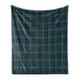 thumbnail image 1 of Tartan Soft Flannel Fleece Throw Blanket, Traditional Quilt Design Scottish Folklore Elements Plaid Pattern, Cozy Plush for Indoor and Outdoor Use, 70" x 90", Dark Green Black, by Ambesonne, 1 of 6