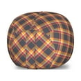 thumbnail image 1 of Tartan Storage Toy Bag Chair, British Traditional Design Classic Country Style Checkered Pattern, Stuffed Animal Organizer Washable Bag, Small Size, Charcoal Grey Marigold, by Ambesonne, 1 of 3