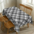 thumbnail image 1 of Tartan Tablecloth Gray Black White Check Plaid Table Cloth Modern Art Striped Rectangle Tablecloth 60×84 Inch Washable Table Cover for Kitchen Dining Room Party Decoration, 1 of 8