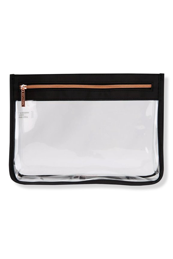 Basics Zippered PVC Clear Clutch, 1-Piece