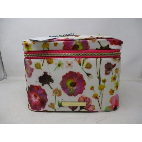 Tartan and Twine Deluxe Train Case - White Floral