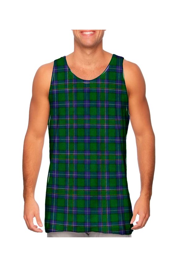 Tartar Pattern Green Tank Top