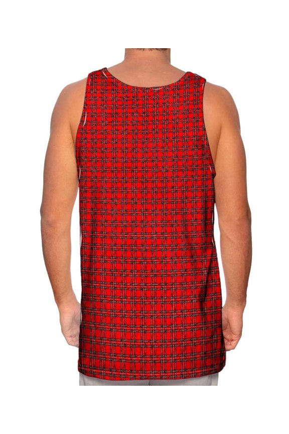 Tartar Pattern Red Tank Top