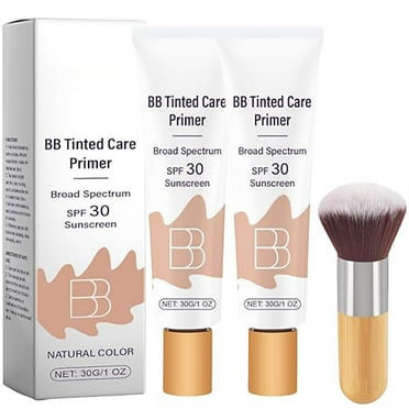 Tarte BB Blur Tinted Moisturizer Spf 30,BB Cream Tinted Moisturizer with Broad Spectrum SPF,BB Tinted Care Primer with Brush,Full Coverage Light-Medium Skin Color Hydrating & Smoothing (Natural)