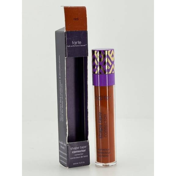 Tarte Shape Tape Color Corrector, Red, Dark Circle Neutralizer for Deep Skin Tones, 0.2 fl oz