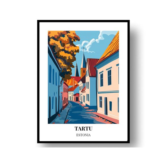 Tartu Estonia Travel Poster: