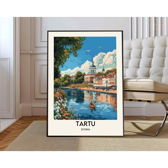 Tartu Estonia University City Poster, Unframed Paper Poster 8x10in
