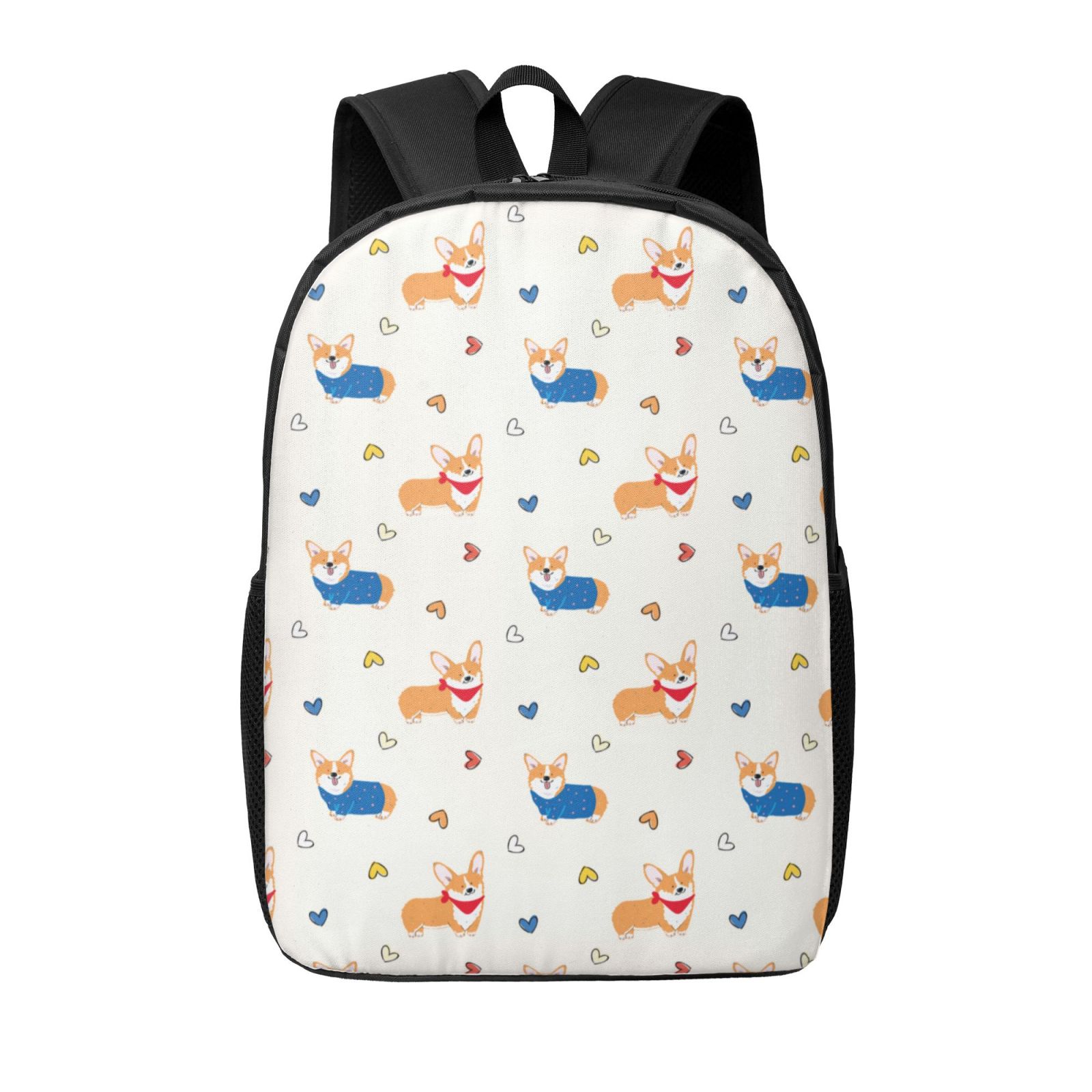 Corgi Dog Backpack For Kids - 16 Inch School Bookbag With Padded Straps, Multiple Pockets - View #11