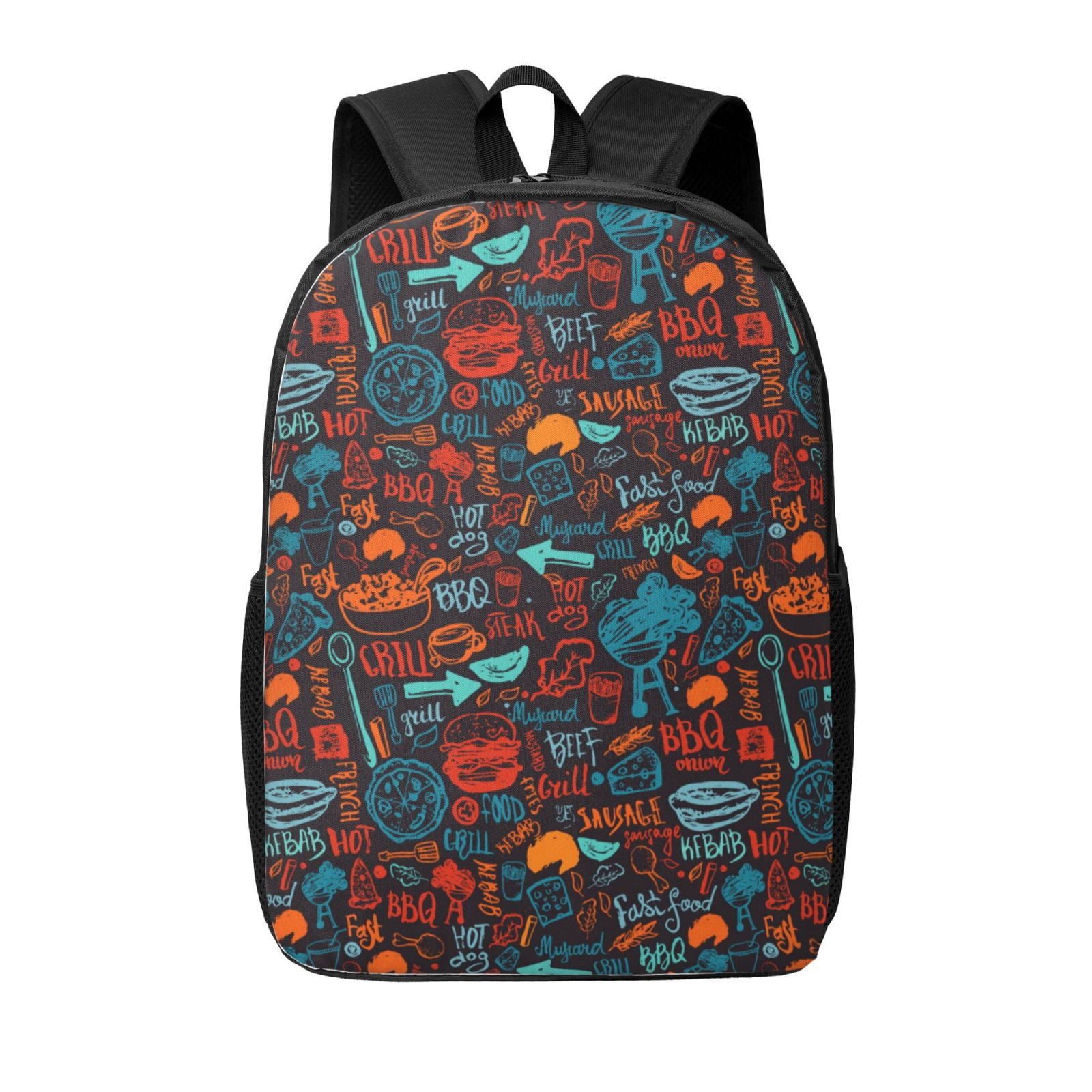 Tarvel Laptop Backpack for Women Men Doodle Barbeque 17 Inch Backpack ...