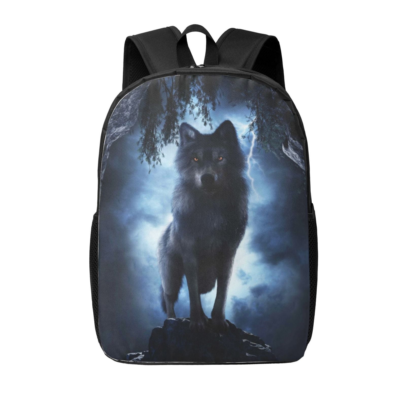Tarvel Laptop Backpack for Women Men Night Scene of Wolves 17 Inch ...