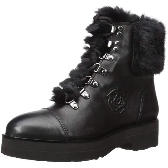 Taryn Rose Veronica Black Nappa/Faux Fur