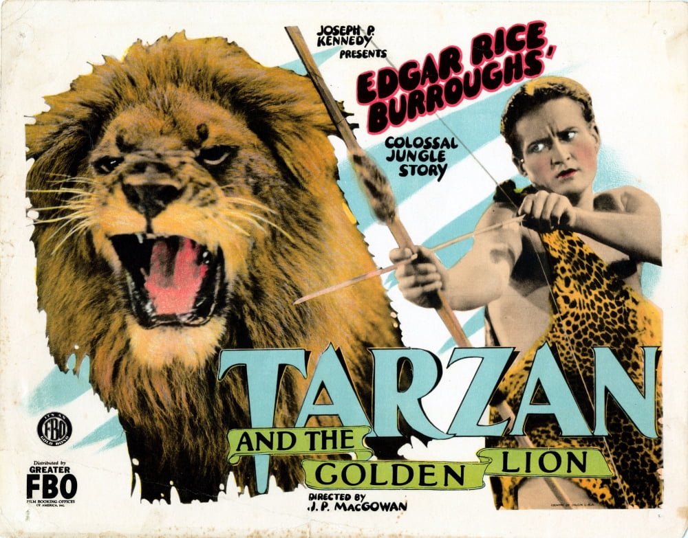 Tarzan And The Golden Lion U Canvas Art - (28 x 22)